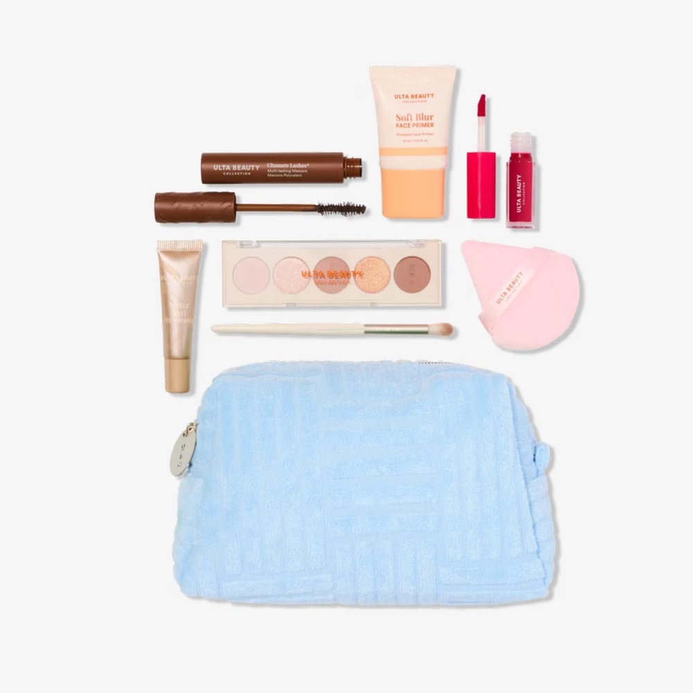 ULTA Beauty Makeup Bag with sample makeup. NWT.